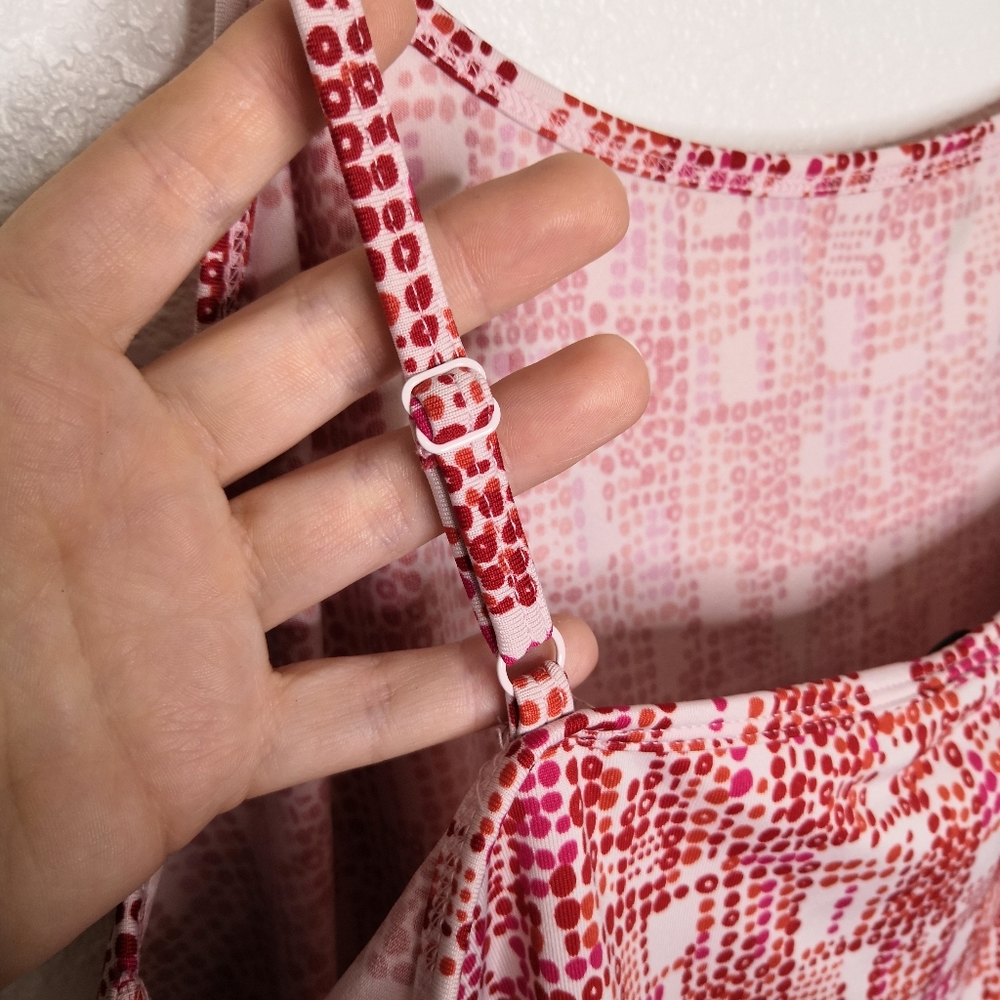 *Lane Bryant Dot Print Adjustable Strap Tank Top Stretch Plus Size Camisole - Picture 4 of 6